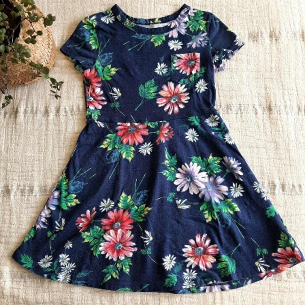 Gap Kids Blue Floral Dress size S